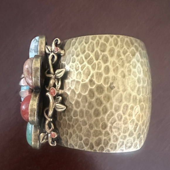 Sweet Romance Gold-Tone Multicolor Stone Bracelet - Picture 3 of 6